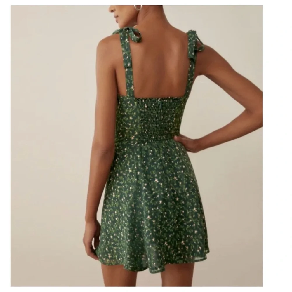 Reformation Niara Mini Dress in the Coriander Floral  Size: 4 - Picture 2 of 12